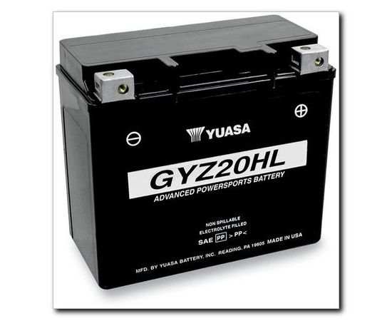 20Ah 320A Yuasa AGM(WC) Moto akumulators 175x87x155mm