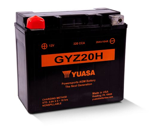 21.1Ah 320A Yuasa AGM(WC) Moto akumulators 175x87x155mm