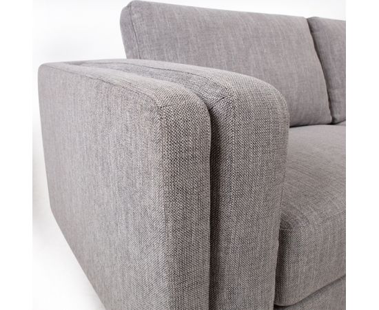 Stūra dīvāns LISBON, labais stūris, 289x92 / 175xH89cm, pelēks