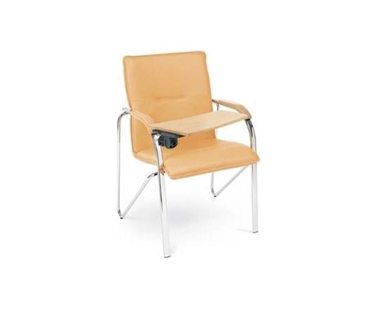 Konferenču krēsls NOWY STYL SAMBA ULTRA, gaišas ādas imitācija, krāsa - color eco-13, BOX-2, koka rokturi