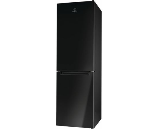INDESIT Refrigerator LI8 SN2E K Energy efficiency class F, Free standing, Combi, Height 188.9 cm,   net capacity 230 L, Freezer net capacity 98 L, 40 dB, Black, Frost-free