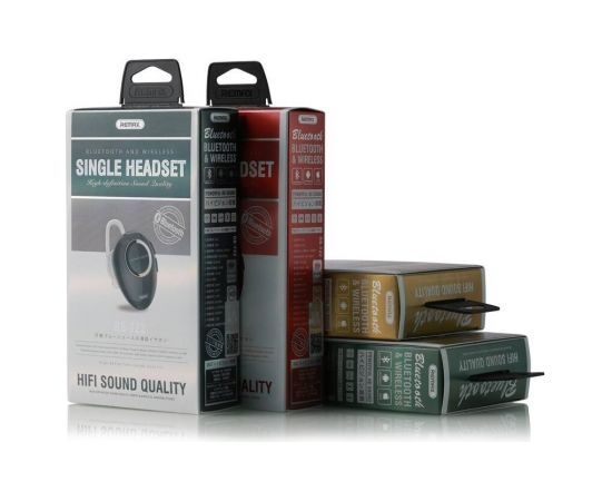 Remax RB-T22 Smart Multipoint / HD Sound  / A2DP / Bluetooth 4.2 Brīvroku Austiņa Melna Bluetooth austiņas