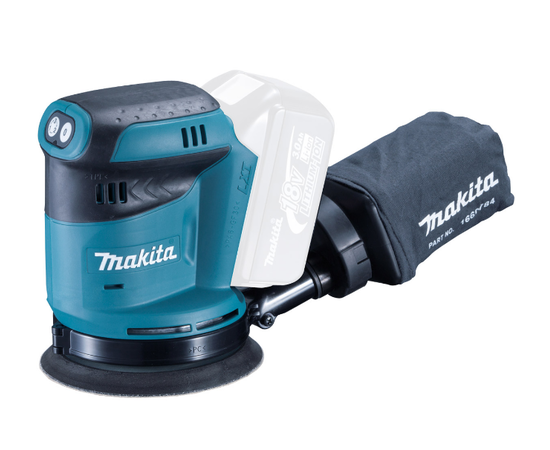 Makita DBO180Z  Akumulatora ekscentriskā slīpmašīna 18V, 125mm, Bez akumulatora un lādētāja!