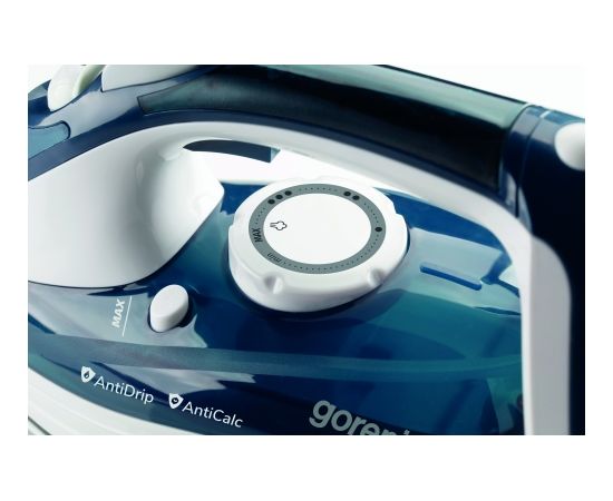 Gorenje Steam Iron SIH2800TQC Steam Iron, 2800 W, Water tank capacity 350 ml, Continuous steam 35 g/min, Turquoise/White