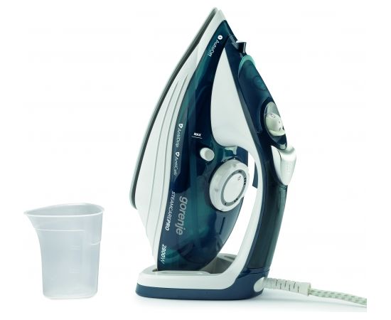 Gorenje Steam Iron SIH2800TQC Steam Iron, 2800 W, Water tank capacity 350 ml, Continuous steam 35 g/min, Turquoise/White