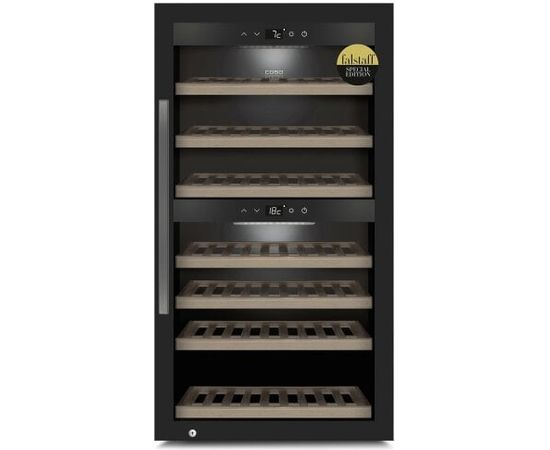 Caso Smart Wine Cooler WineExclusive 66 Energy efficiency class G, Free standing, Bottles capacity Up to 66 bottles, Cooling type Compressor technology, Black