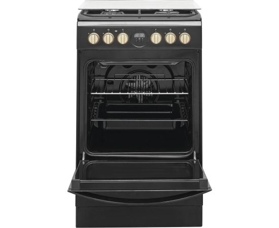 INDESIT Cooker IS5G8CHB/PO Hob type Gas,   type Electric, Black, Width 50 cm, Grilling, 57 L, Depth 60 cm