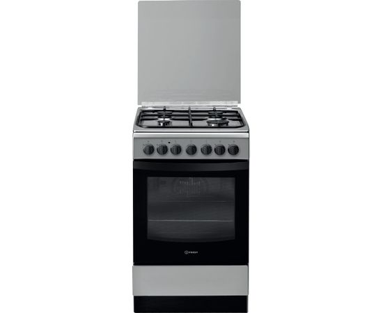 INDESIT Cooker IS5G5PHX/E Hob type  Gas,   type Electric, Stainless steel, Width 50 cm, Grilling, 60 L, Depth 60 cm Gāzes Plītis