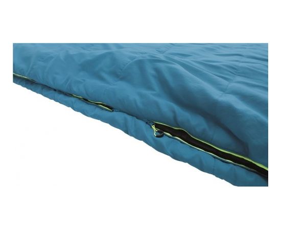 Outwell Celebration Lux Double, Sleeping Bag, 225 x 140 cm,  2 way open - auto lock, L-shape, Blue