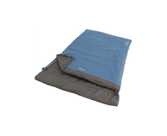 Outwell Celebration Lux Double, Sleeping Bag, 225 x 140 cm,  2 way open - auto lock, L-shape, Blue