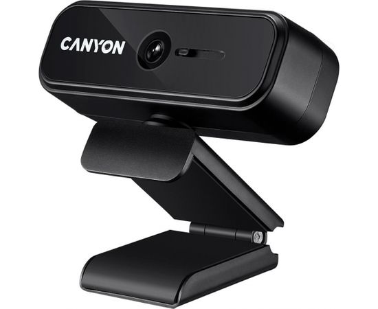 CANYON C2N 1080P full HD 2.0Mega fixed focus webcam with USB2.0 connector, 360 degree rotary view scope, built in MIC, Resolution 1920*1080, viewing angle 88°, cable length 1.5m, 90*60*55mm, 0.095kg, Black