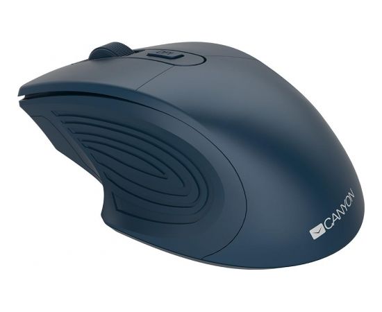 CANYON 2.4GHz Wireless Optical Mouse with 4 buttons, DPI 800/1200/1600, Dark Blue, 115*77*38mm, 0.064kg