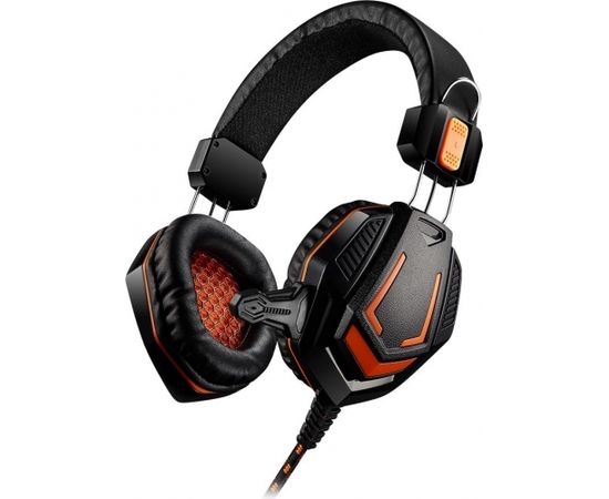 CANYON Gaming headset 3.5mm jack ar mikrofonu and volume control, with 2in1 3.5mm adapter, cable 2M, Black, 0.36kg