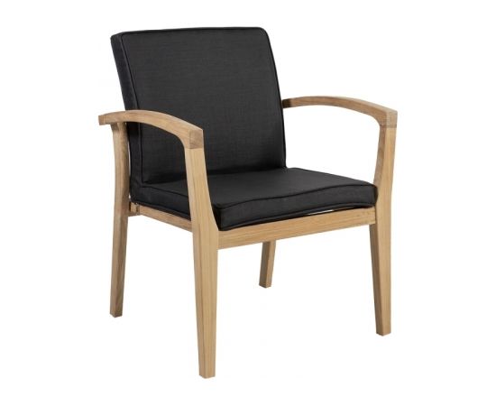 Dārza mēbeļu komplekts ROYAL ar 8 krēsliem (13258) 280x100xH76cm, galda virsma: tīkkoks, alumīnija kājas, krāsa: pelēks