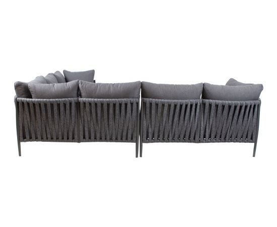 Garden furniture set BREMEN table and corner sofa, grey