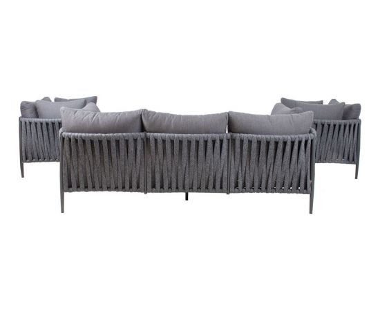 Garden furniture set BREMEN table, sofa and 2 chairs, grey