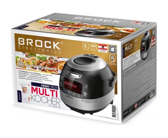 BROCK MC 6601 SS Augstas kvalitātes multivārāmais katls, 860W 5L