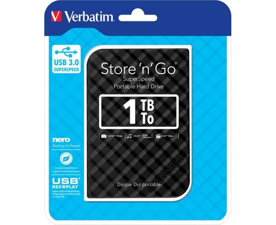 Verbatim HDD Store and Go 2,5 1TB USB3.0