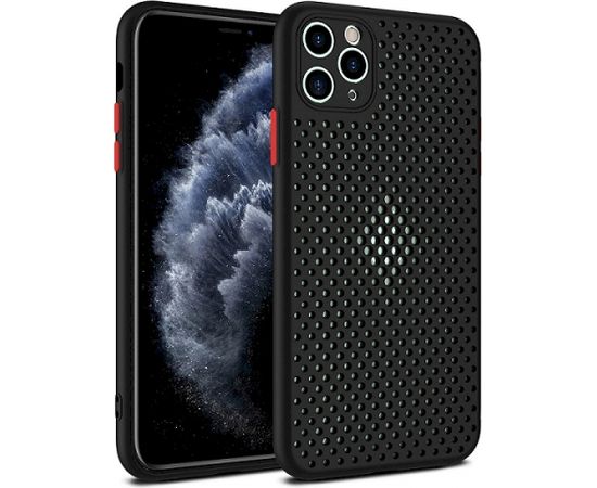 Fusion Breathe Case Silikona Aizsargapvalks Priekš Samsung A217 Galaxy A21S Melns