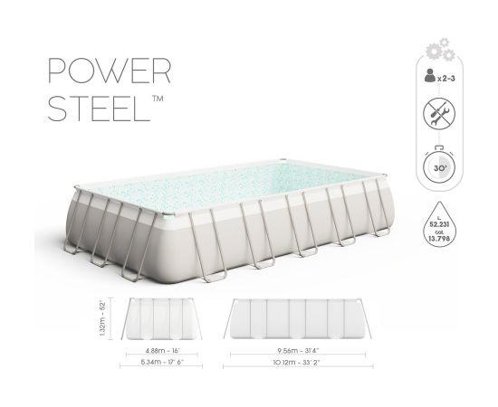 Baseins Bestway „Power Steel", 956x488x132 Baseini