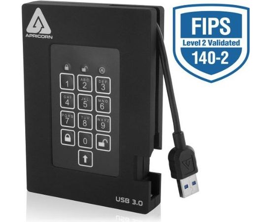 Apricorn HDD Aegis Padlock 500 GB black (A25-3PL256-500F)