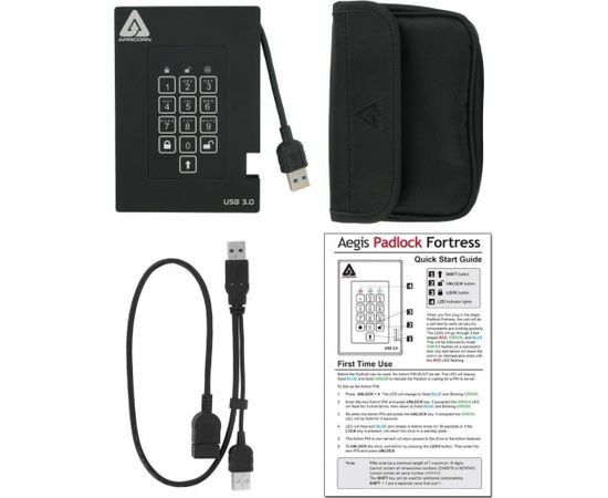 Apricorn HDD Aegis Fortress 2 TB black (A25-3PL256-2000F)