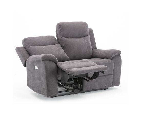 Dīvāns MILO 2-vietīgs 155x96xH103cm, ar elektrisko mehānismu, pelēks