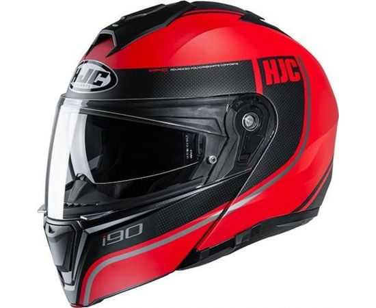 HJC I90 DAVAN (L) BlackRed ķivere