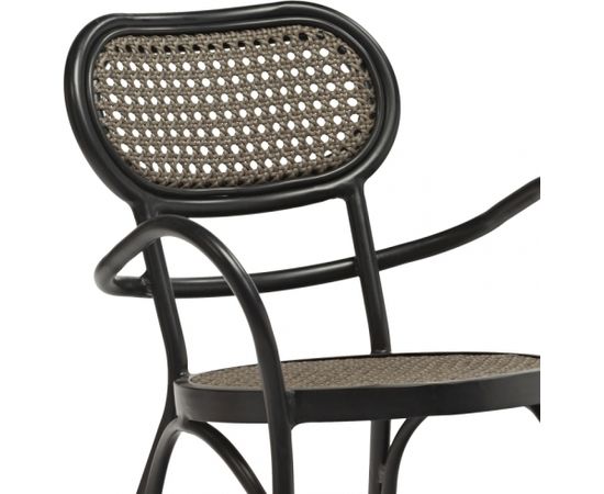 Dārza krēsls BOLGHERI 56x62xH83cm, brūns / melns