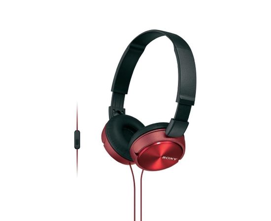 Sony MDR-ZX310AP/R Red 30mm, 98dB/mW, 24Ω, 10-24000Hz, 1.2m