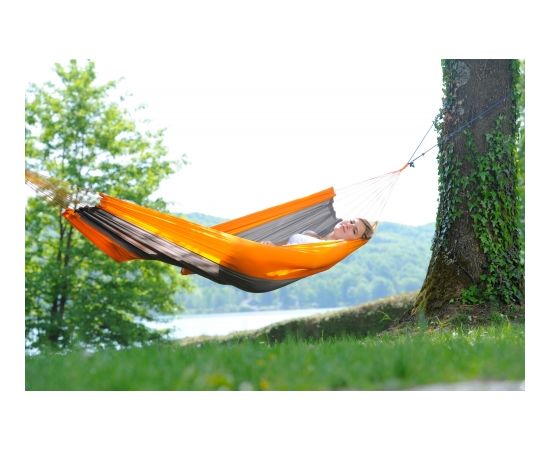 Amazonas Silk Traveller techno (orange-grey) Travel Hammock, 220x140 cm, 150 kg