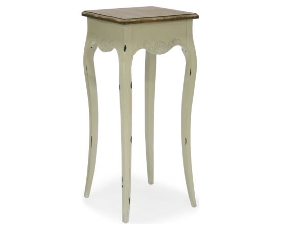 Постамент для цветов SAMIRA 36x36xH81см, антично-белый/натуральный