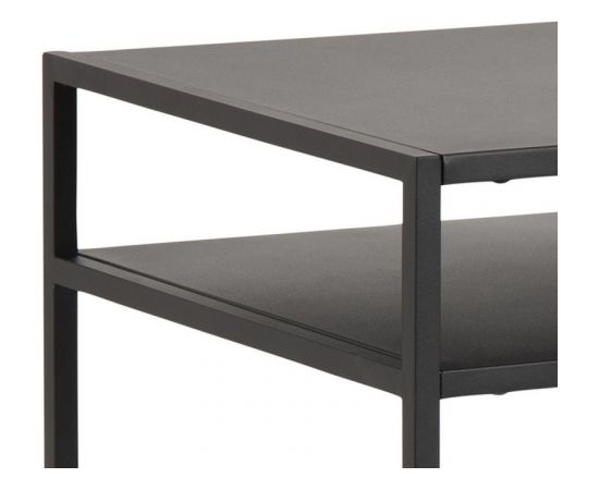 Rakstāmgalds NEWCASTLE 110x45xH75cm, ar plauktu, galda virsma: melns metāls, rāmis: melns