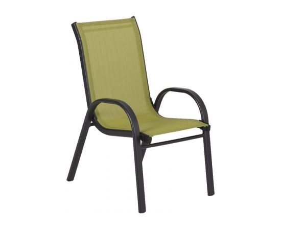 Детский стул DUBLIN KID 46x36xH59см, сиденье и спинка: зеленый текстиль, черная стальная рама