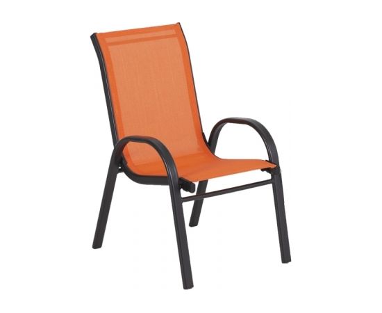 Детский стул DUBLIN KID 46x36xH59см, сиденье и спинка: оранжевый текстиль, черная стальная рама