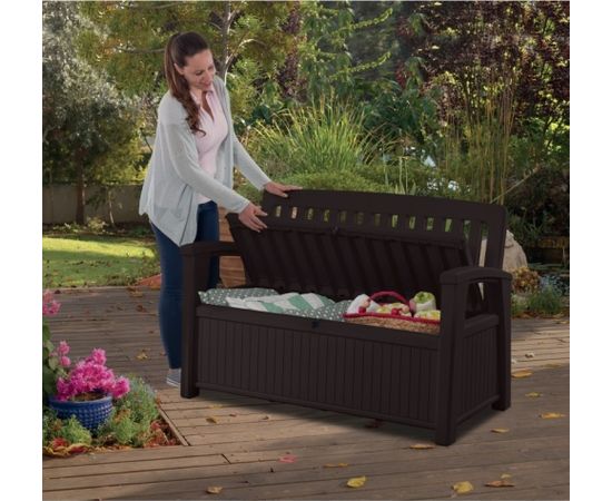 Keter Uzglabāšanas sols Patio Storage Bench 227L brūns