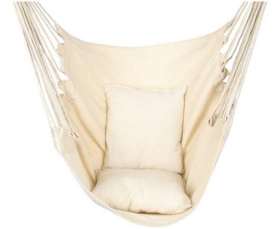 Royokamp Hammock Brazīlijas šūpuļ krēsls 100x100cm un 2 spilveni 40x40cm