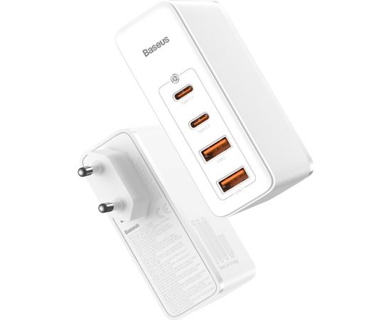 Baseus GaN CCGAN2P-L02 Tīkla Lādētājs 2 x USB / 2 x USB-C / 100W / 5A balts