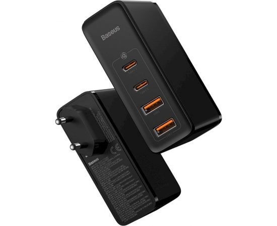 (Ir veikalā) Baseus GaN CCGAN2P-L01 Tīkla Lādētājs 2 x USB / 2 x USB-C / 100W / 5A Melns