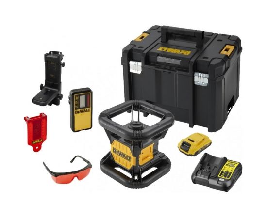 Dewalt DCE074D1R-QW 18V XR Li-ion pašlīmeņojošs rotējošais lāzera līmeņrādis - sarkans