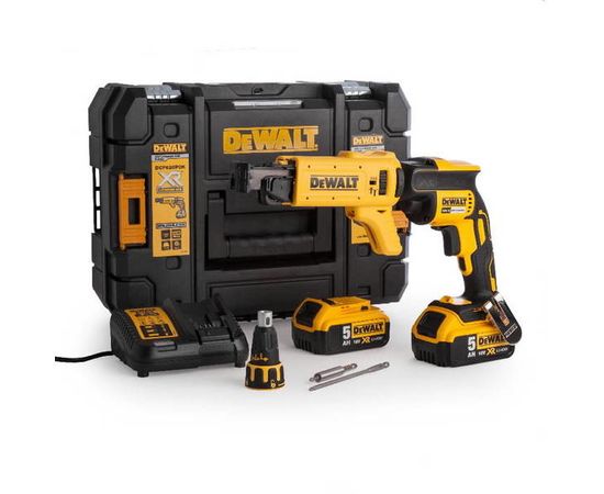 DeWalt DCF620P2K-QW Skrūvgriezis ģipškartona plāksnēm XR Li-Ion 18V ar bezoglīšu motoru.