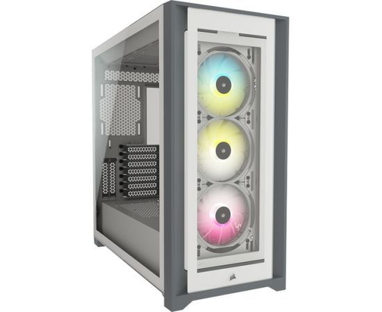 Corsair ATX PC Smart Case 5000X RGB Side window, White, Mid-Tower, Power supply included No