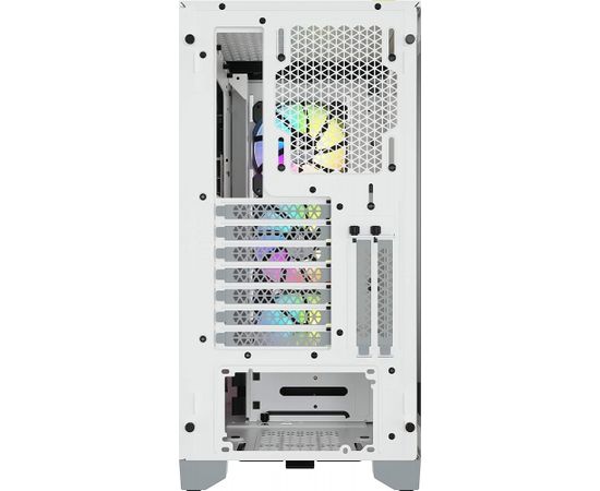 Corsair Tempered Glass Mid-Tower ATX Case iCUE 4000X RGB Side window,  Mid-Tower, White, Power supply included No, Steel, Tempered Glass, Plastic