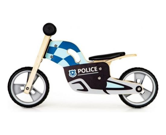 EcoToys Police Велосипед-балансир из дерева Синий