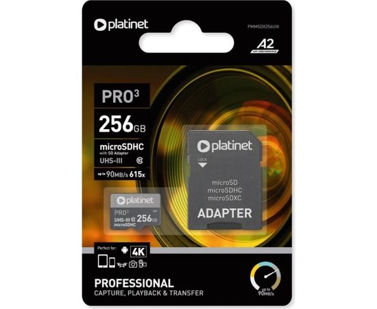 Platinet PRO3 256GB Micro SDXC Class 10 Atmiņas Karte