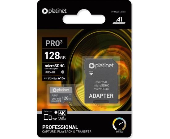 Platinet PRO3 128GB Micro SDXC Class 10 Atmiņas Karte