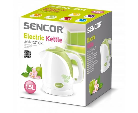 SENCOR elektriskā tējkanna, 1.5L, zaļa