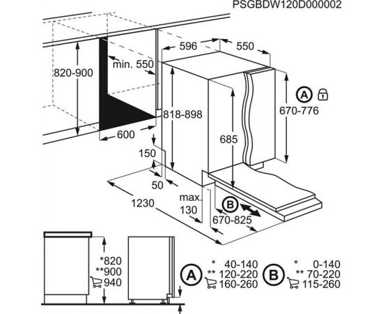 Electrolux EEM69310L 60cm Trauku mašīna, iebūvējama