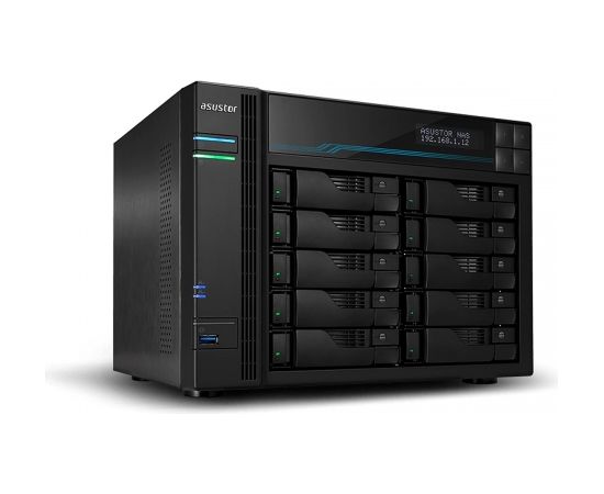 Asus AsusTor 10 Bay NAS AS6510T up to 10 HDD/SSD, Intel ATOM C3538 Quad-Core, Processor frequency 2.1 GHz, 8 GB, SO-DIMM DDR4 2400, Black