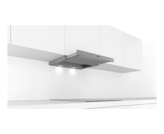 Bosch Hood Serie 4 DFM064A53 Telescopic, Energy efficiency class A, Width 60 cm, 270 m³/h, Push Buttons, LED, Silver